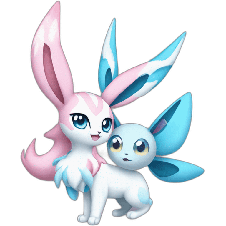 Sylveon and glaceon fuze emoji