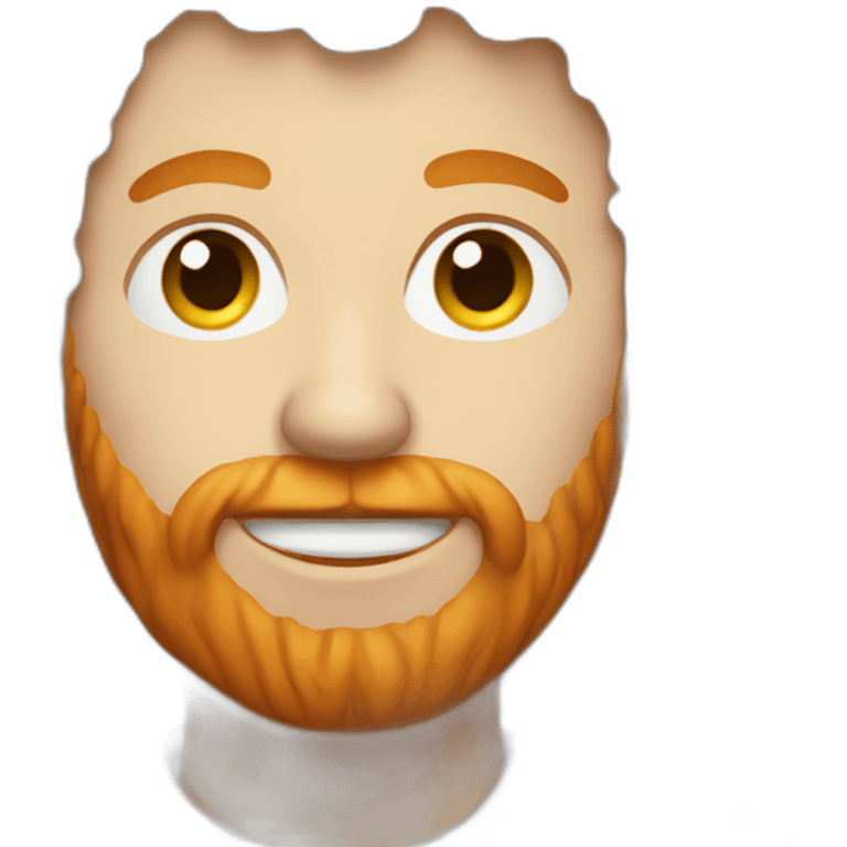 Ginger man on computer emoji