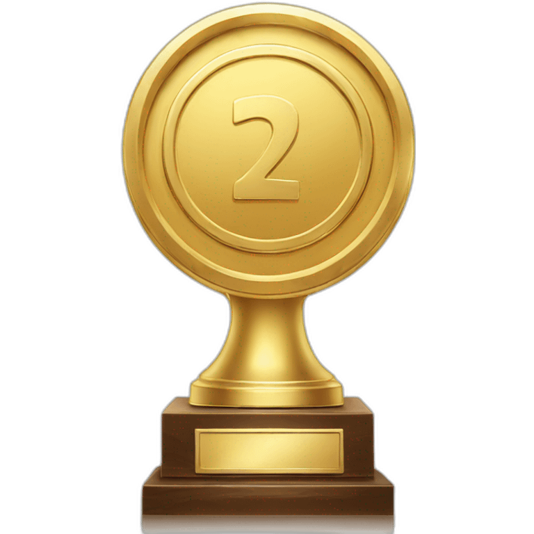 Round coin gold trophy emoji