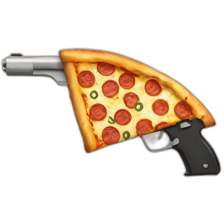 Pistolet fait de pizza emoji