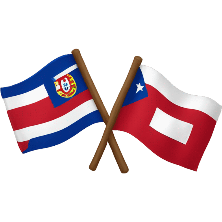 Portugal and Puerto Rico flags as friends  emoji