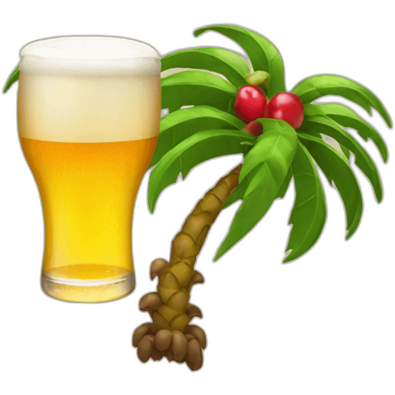 ua palm with beer fruits emoji