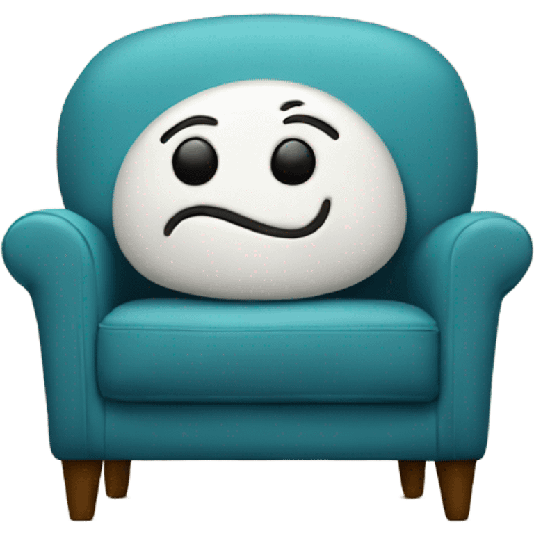 smiley face sitting in cozy chair emoji