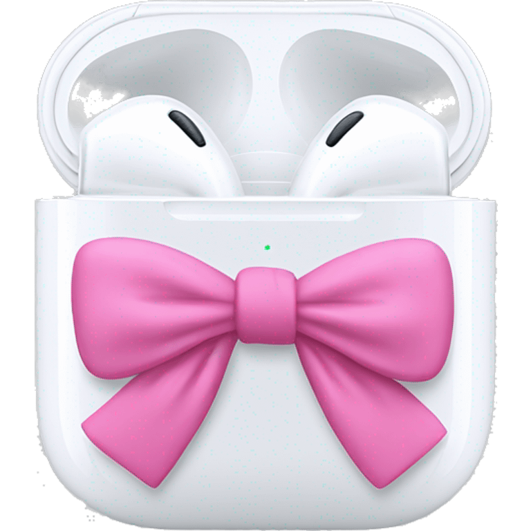 airpod maxes with pink bows on it emoji