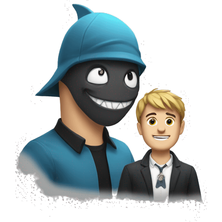 MR BEAST WITH RICH SHARK  emoji