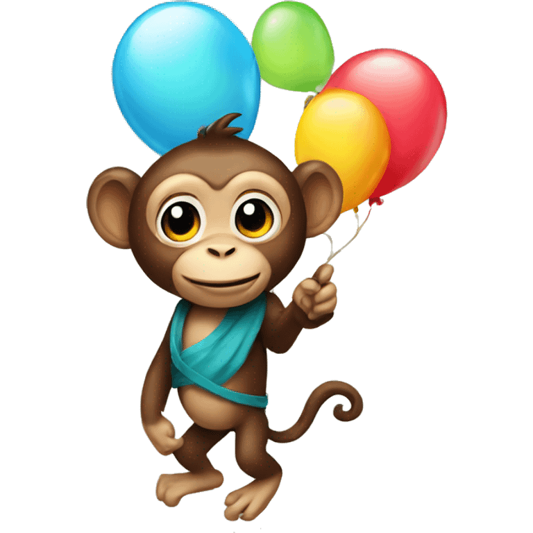 monkey with balloon emoji