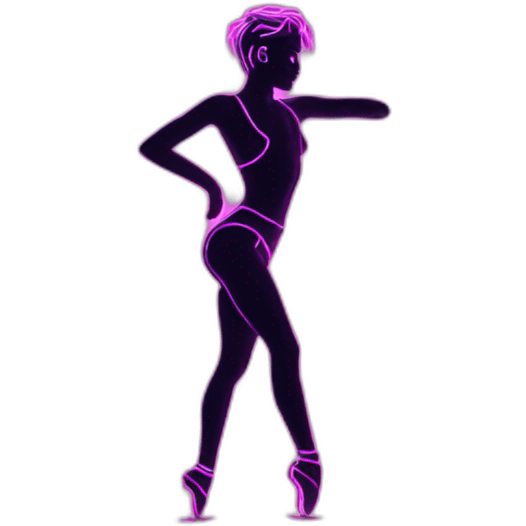  male dancer neon sign booty emoji