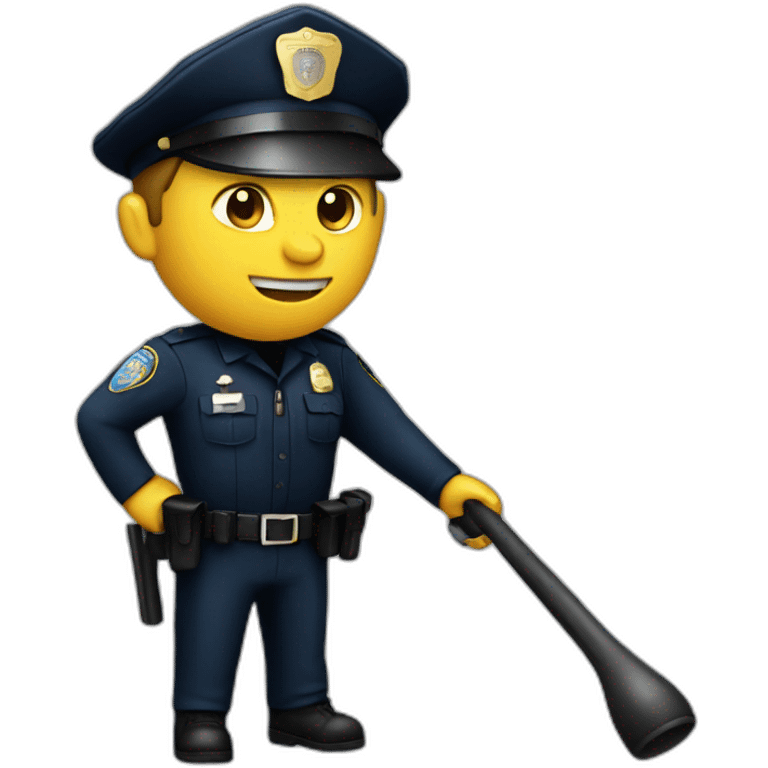 Cop with a nightstick emoji