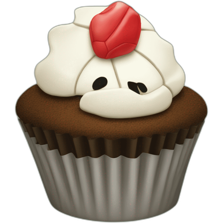 Happy soccer cupcake  emoji