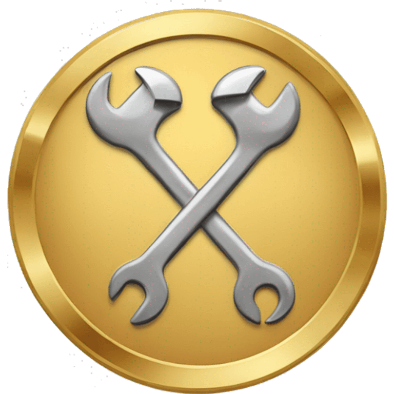 spanner icon within a gold coin emoji