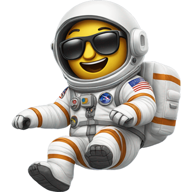 astronaut wearing sunglasses whilst riding a unicor emoji