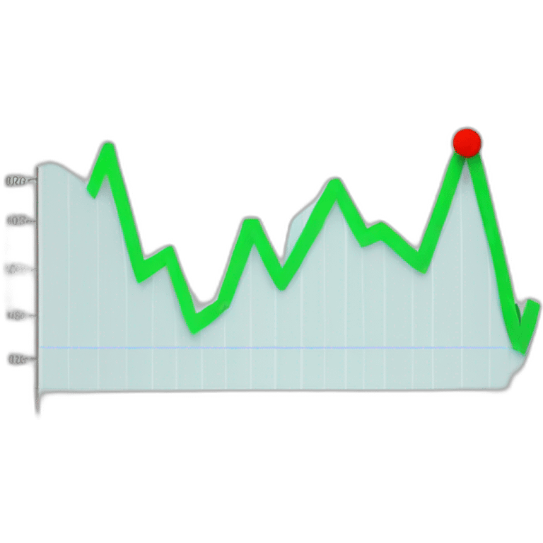 line graph shrinking emoji