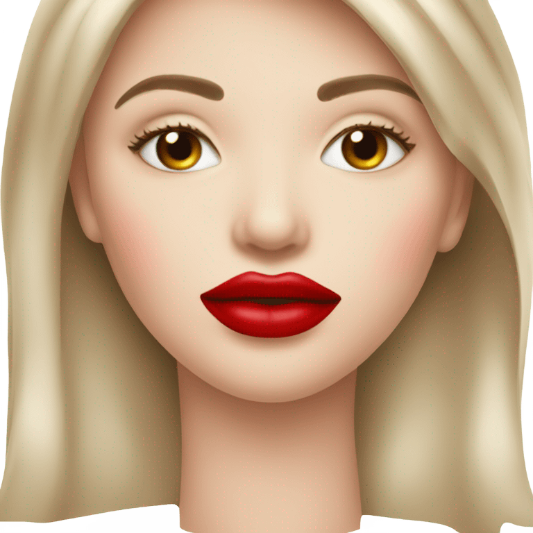 red lipstick woman lips kiss emoji