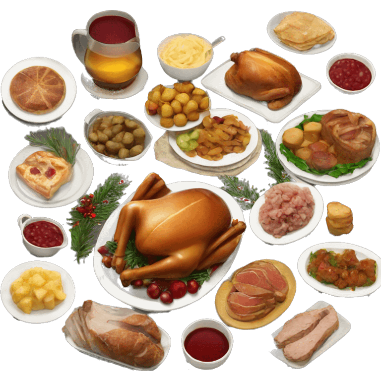 Christmas dinner foods emoji