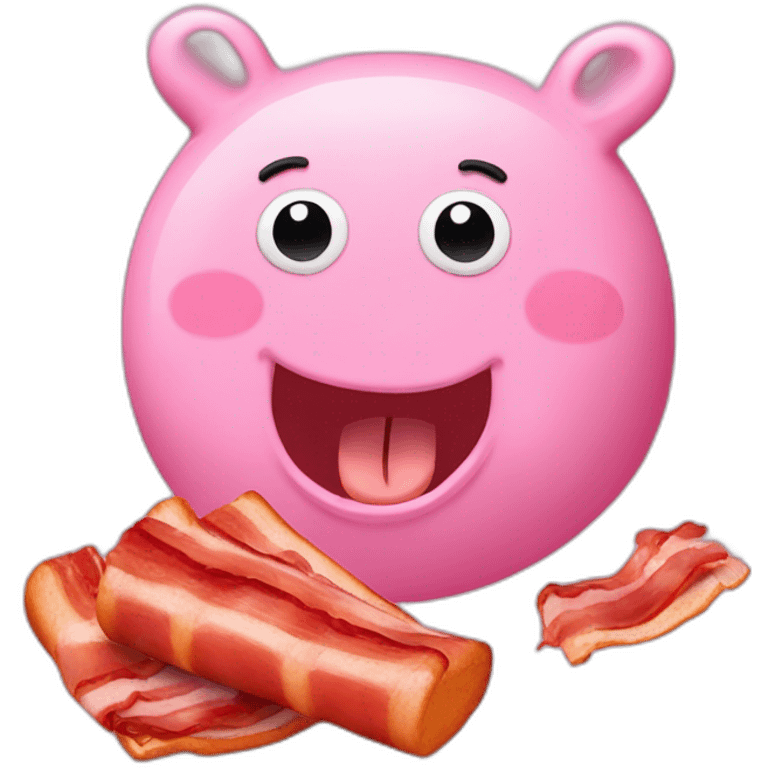 Peppapig and bacon emoji