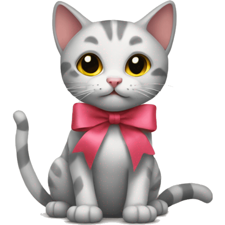 Cat with a ribbon  emoji