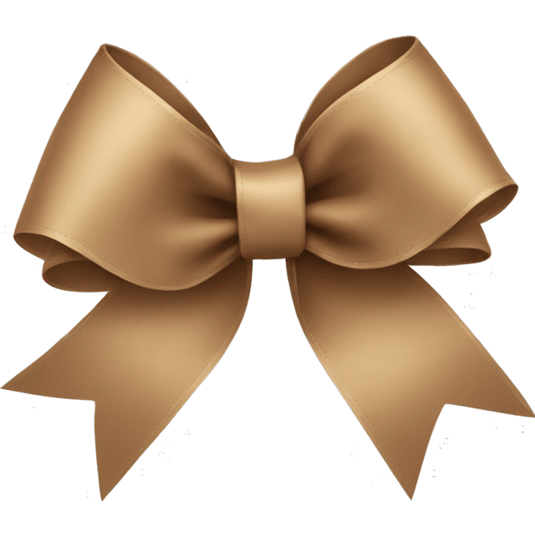 Light brown ribbon bow with only two loops emoji