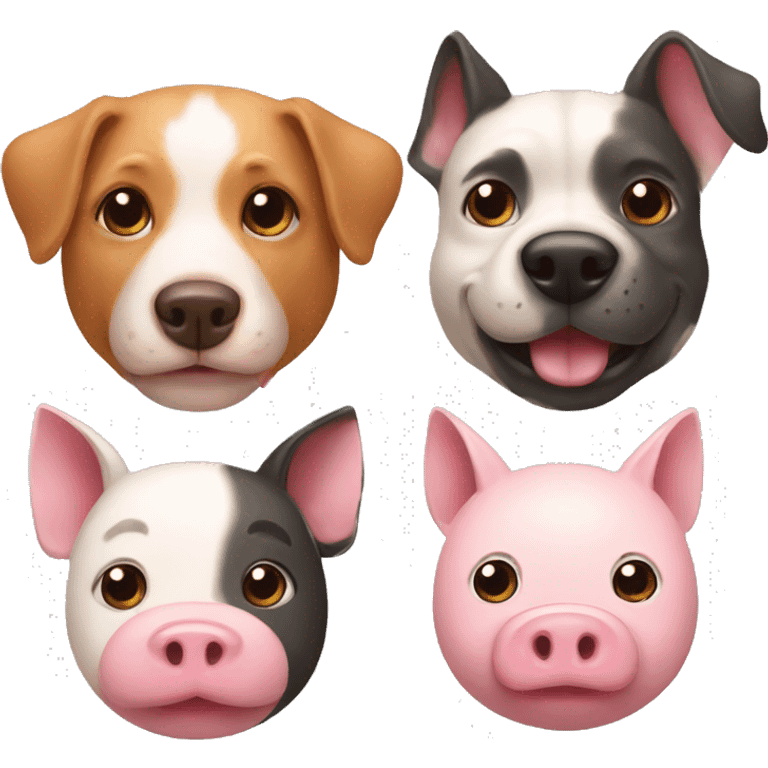 cat&pig&dog emoji