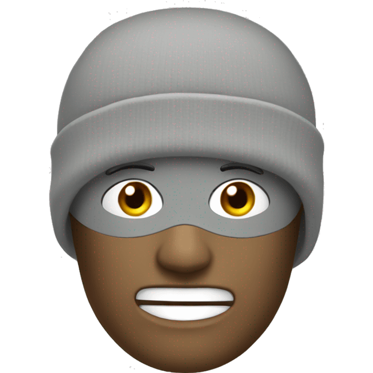 gray ski mask emoji