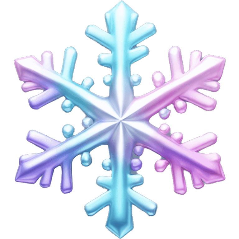 Realistic metallic pastel pink,pastel blue,pastel purple and silver diamond pearl snowflake isolated.  emoji