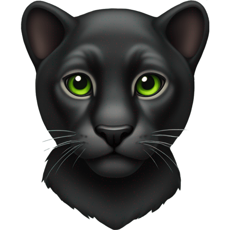 Animal pantera negra con ojos verdes emoji