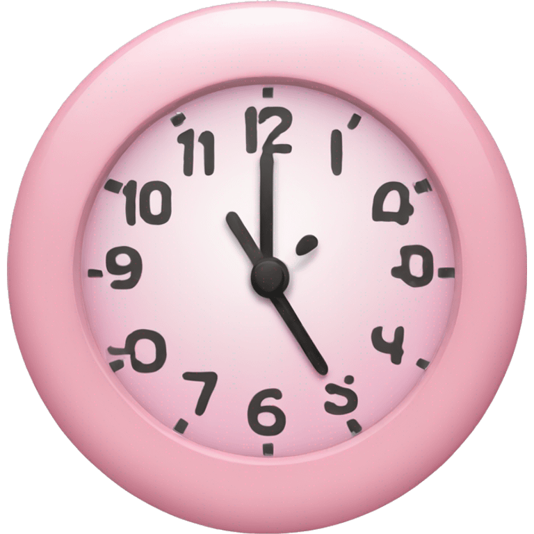 A pastel pink clock timer emoji