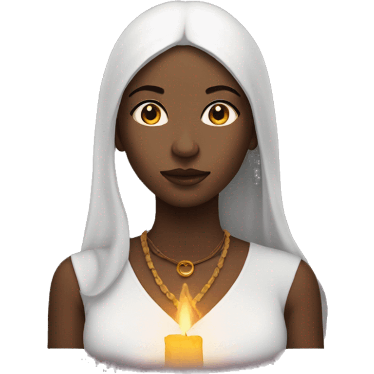 Woman who is spiritual and make a witch ritual  emoji