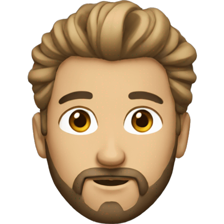 designer with man bun short beard emoji