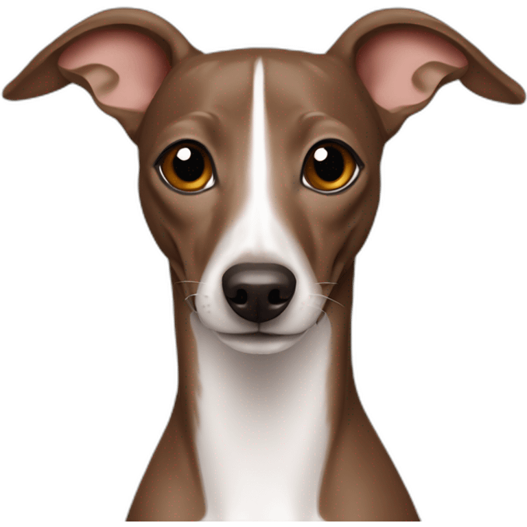 Brown Italian greyhound happy emoji