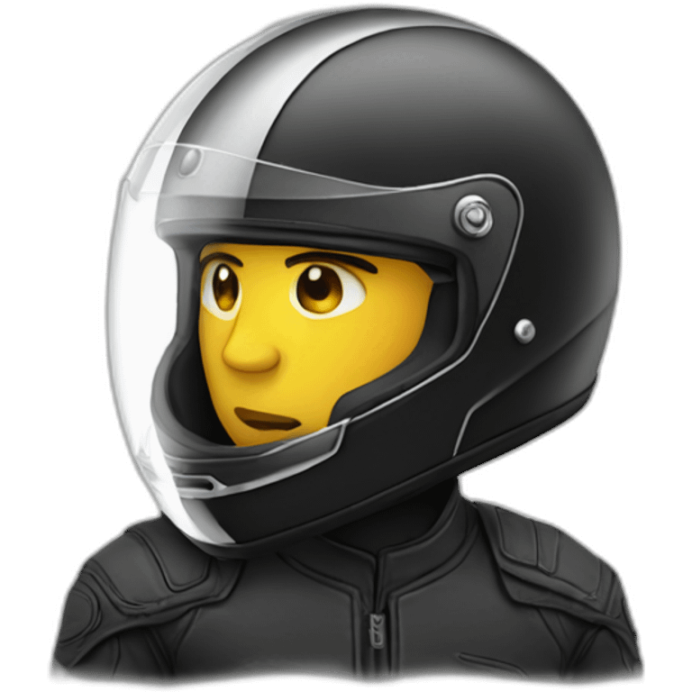 wearing cool motorcycle helmet emoji