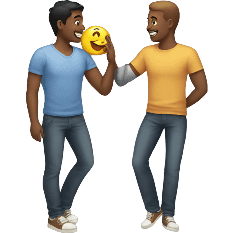 Gay man and his friend emoji