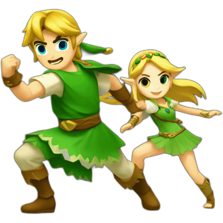 link and zelda dancing lambada emoji