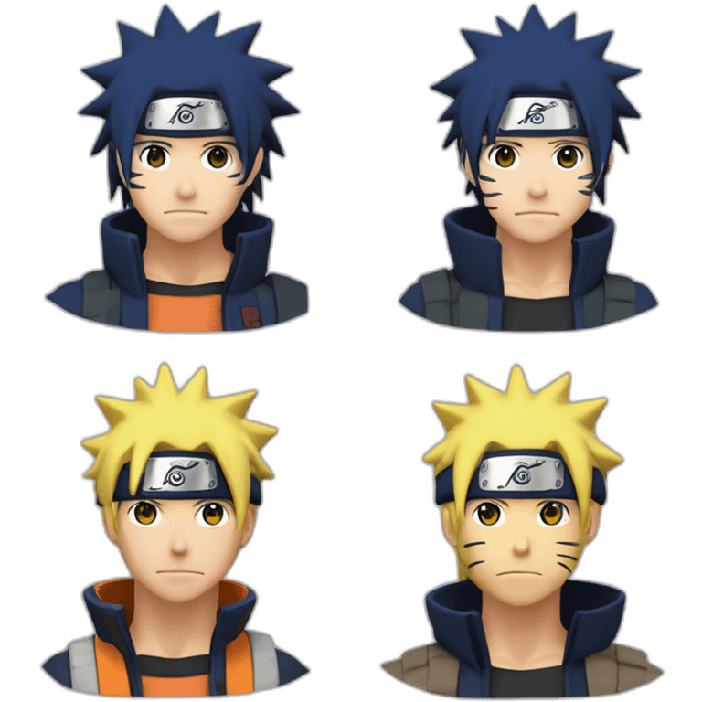 Naruto sur les épaules de minato emoji