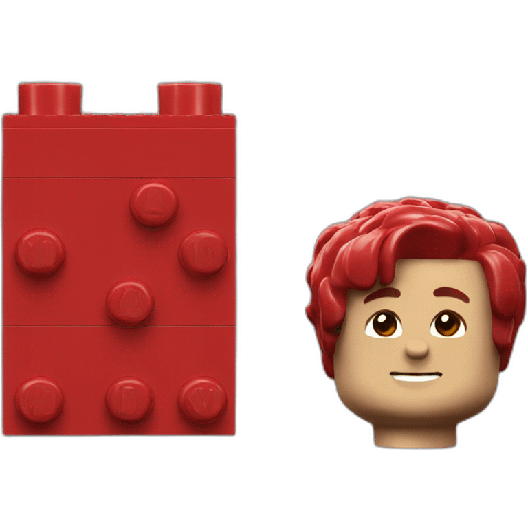 Red lego brick emoji