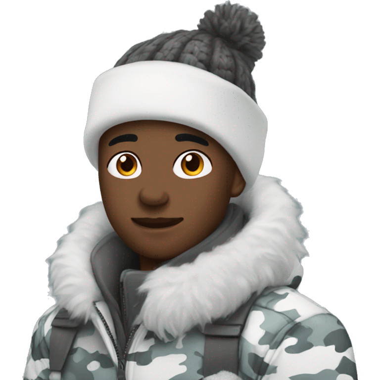 snowy camouflage winter vibes emoji