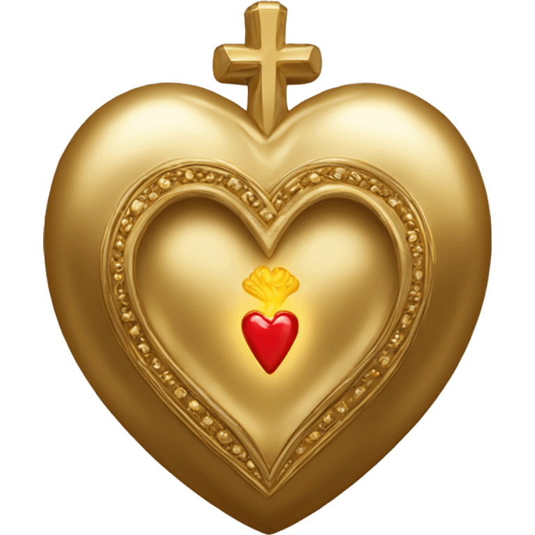 gold sacred heart emoji