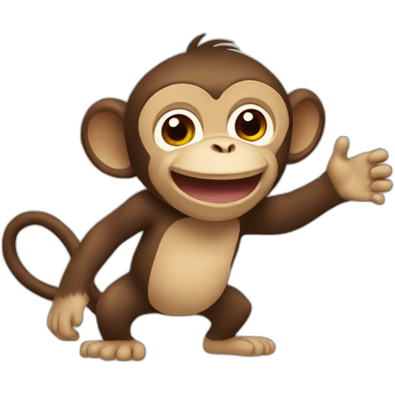 monkey saying hi emoji