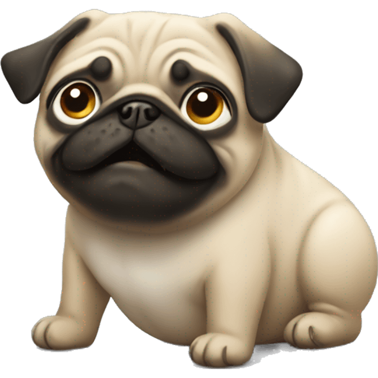 Pug pooping emoji