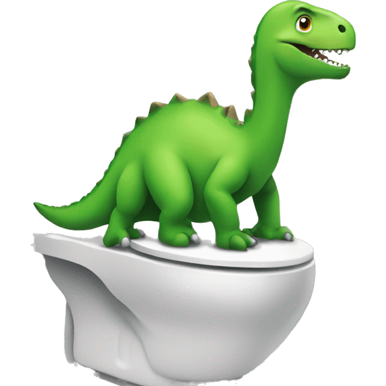 dinosaur on the toilet emoji