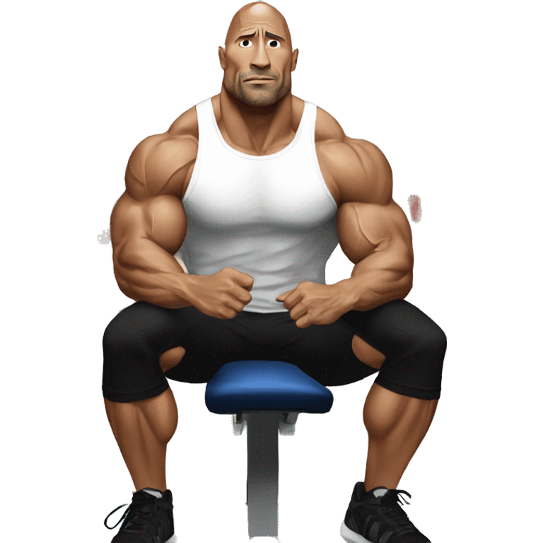 The Rock in gym emoji