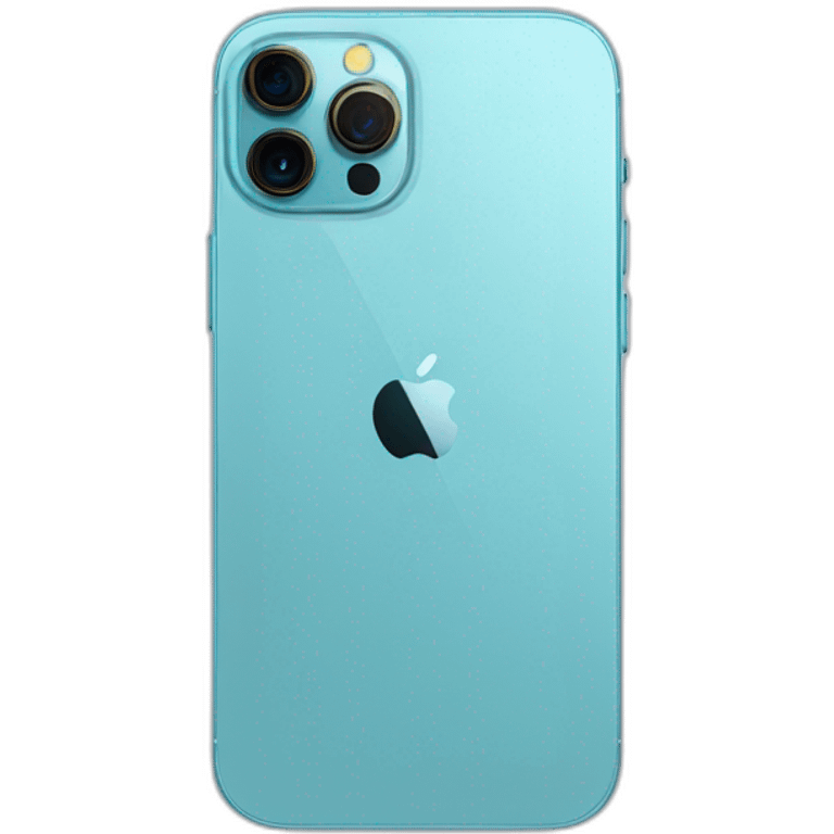 iPhone 13 Pro in light blue colour emoji