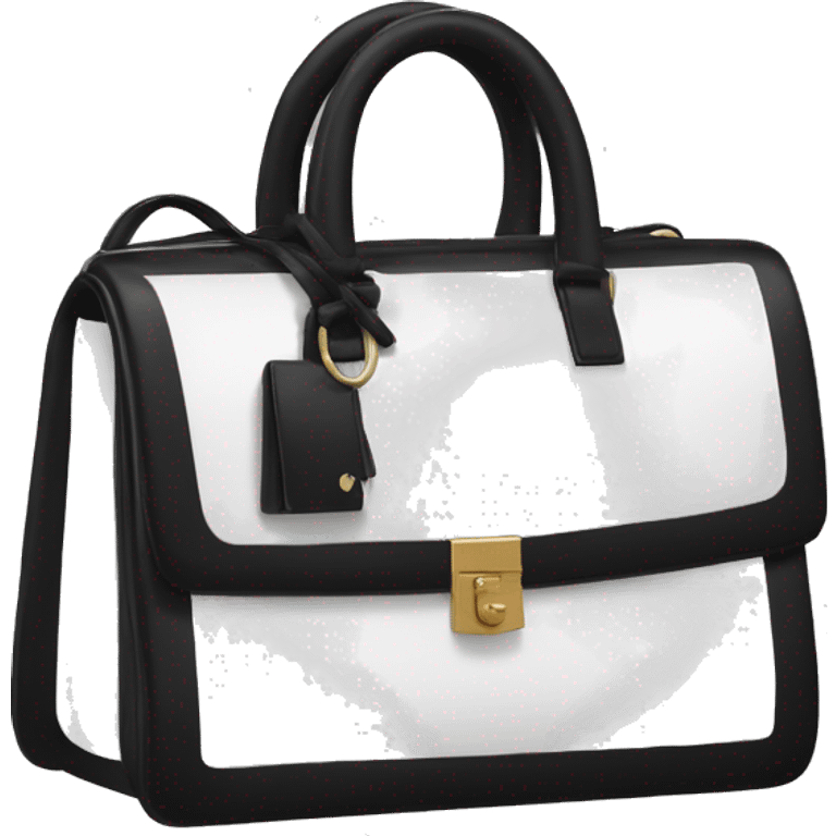 Black and white YSL bag  emoji