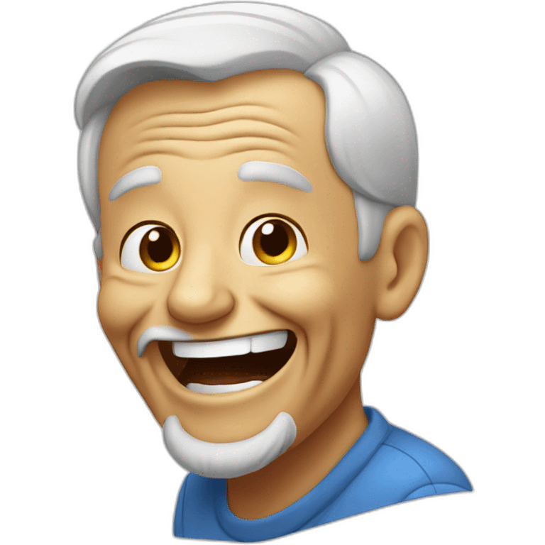 elderly laughing man emoji