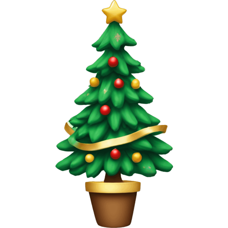 Coquette Christmas tree emoji