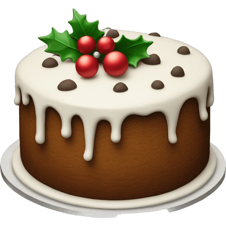 Christmas cake emoji