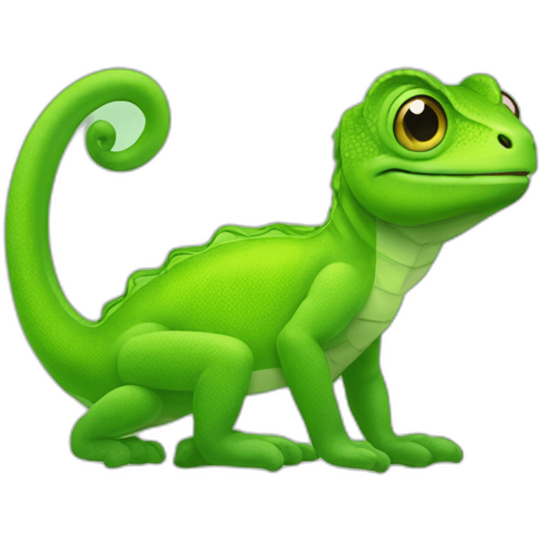 caméléon vert emoji