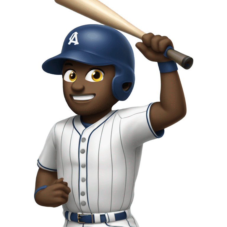 Baseball player hitting home run emoji