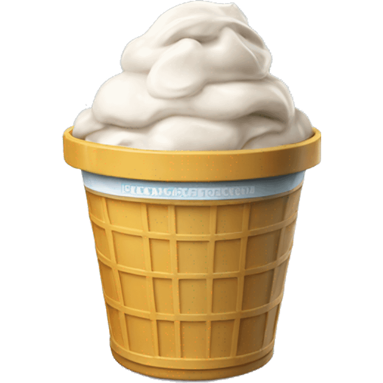 Realistic ice cream bucket isolated. emoji