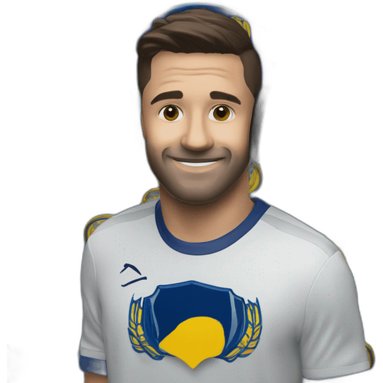 escudo Boca Juniors con auriculares emoji