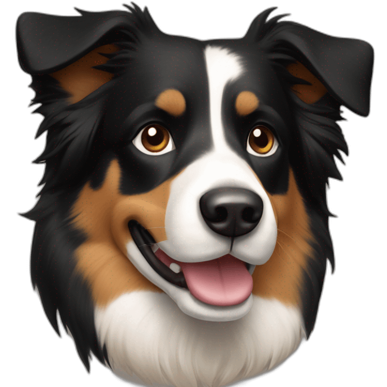 Border collie black and tan emoji